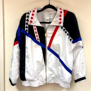Vintage Lavon Womens Playing Card Poker Suits Windbreaker Jacket PETITE Medium